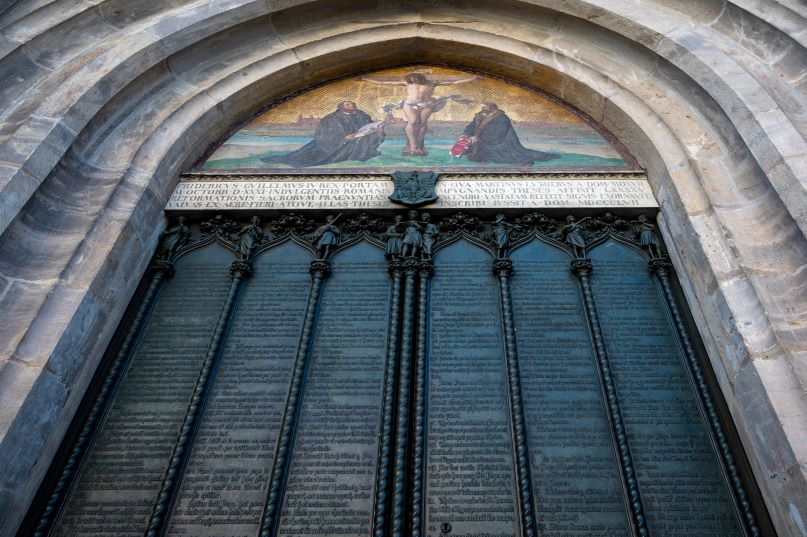 Die Thesentür an der Schlosskirche in Wittenberg