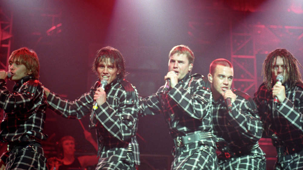 Die Boygroup "Take That", Konzert 1995 in der Deutschlandhalle Berlin