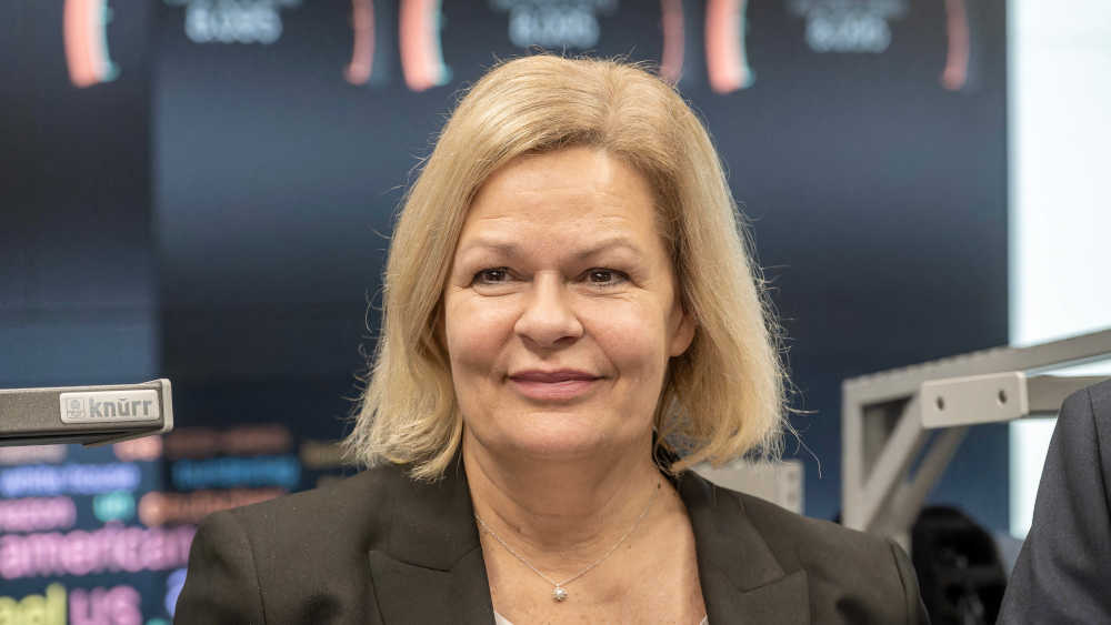 Bundesinnenministerin Faeser will rechtsextreme Finanzverbindungen besser ausleuchten