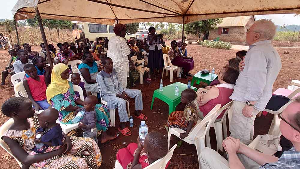 Die Norderneyer Delegation im Kindergarten des Flüchtlingslagers Kiryandongo.
