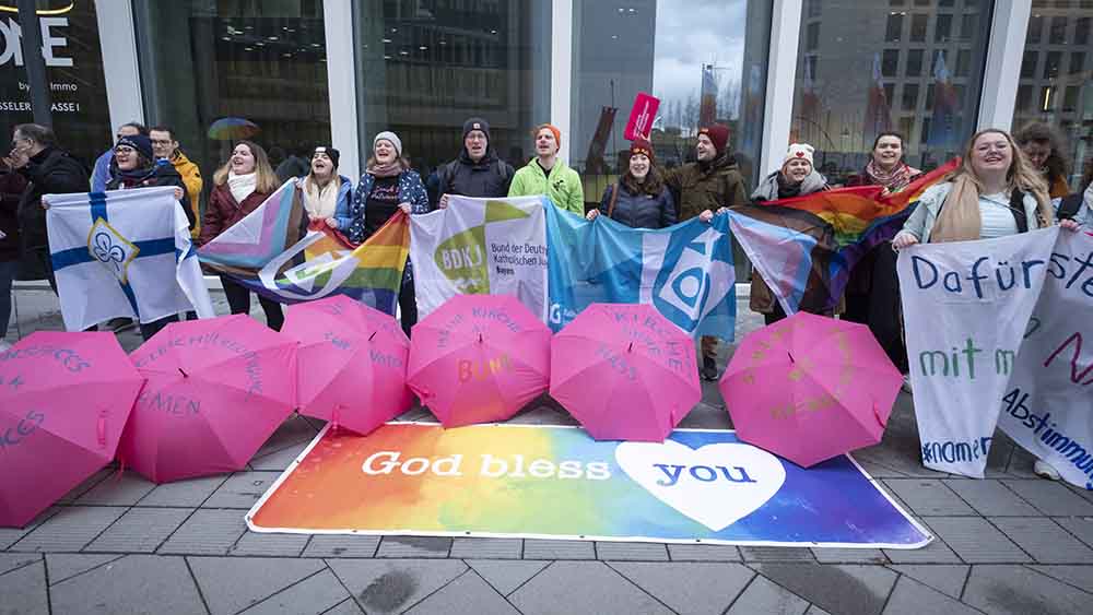 Immer wieder fordert die Bewegung Maria 2.0 mit ihren Aktionen Reformen ein, hier m März 2023