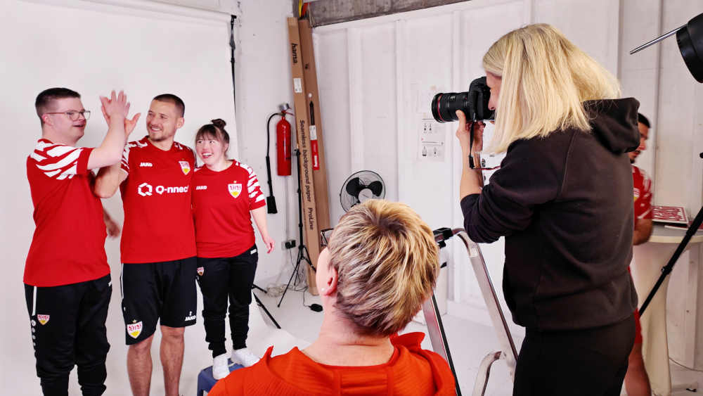 Fotoshooting zur Informationskampagne zum Welt-Down-Syndrom-Tag mit der Stuttgarter Fotografin Conny Wenk