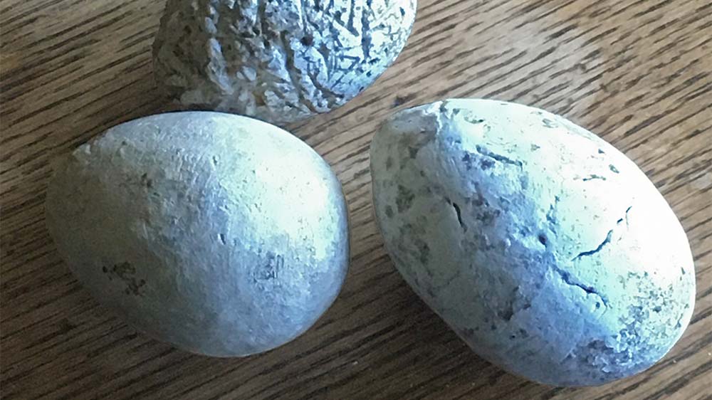 Eier gelten als Symbol der Auferstehung. Deswegen haben einige Menschen sie Angehörigen damals mit ins Grab gelegt