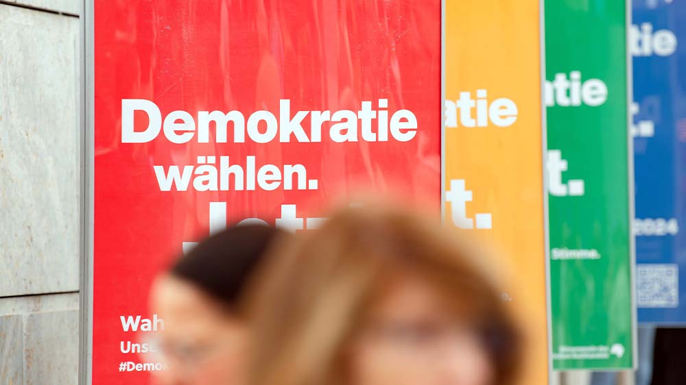 Im Wahljahr 2024 geht es um das Ringen für die Demokratie (Bilder von der Leipziger Messe) 