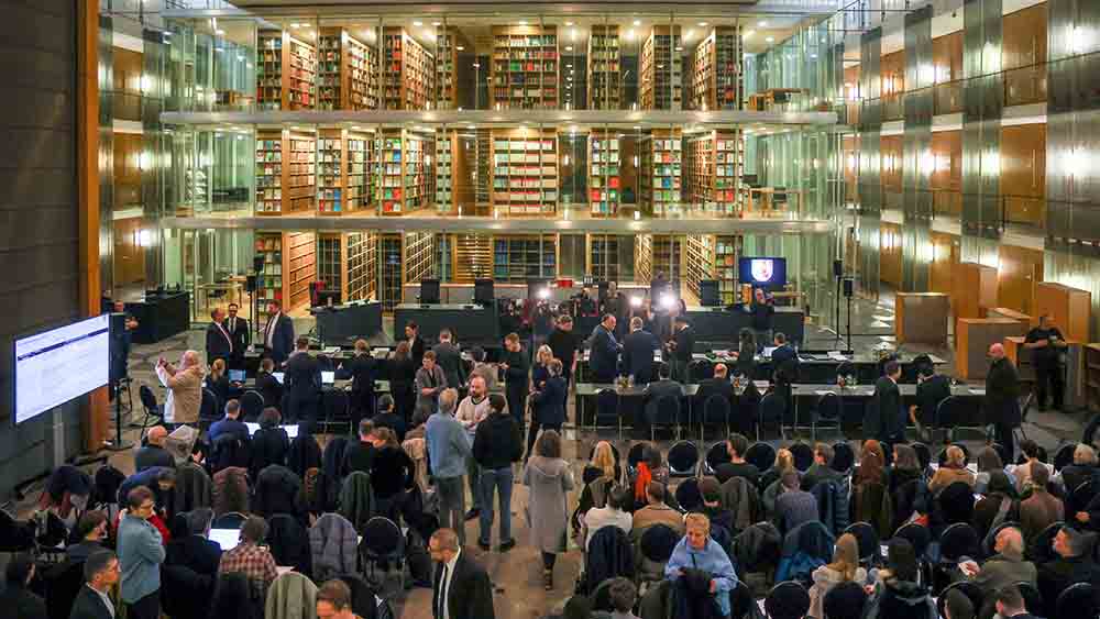 Das Verfahren gegen die AfD fand wegen des großen Interesses im Saal des Oberverwaltungsgerichts Münster statt