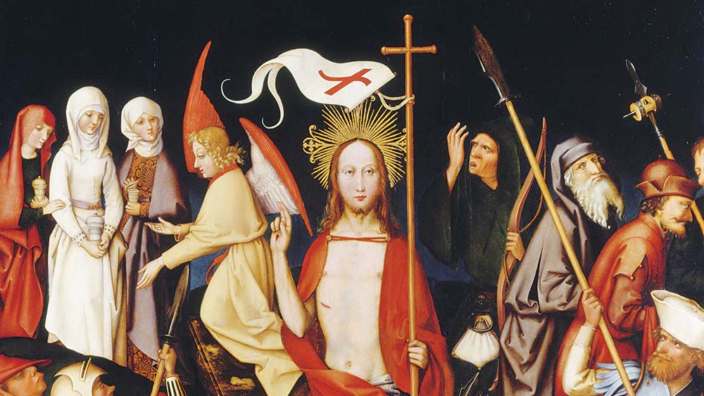 Auferstehung Christi, Gemälde von Hans Holbein dem Älteren, 1501 (Ausschnitt).