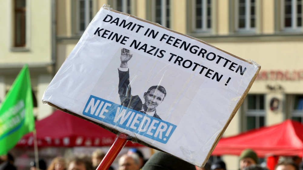 Bei einer Veranstaltung der AfD in Gera am 12. Dezember 2023 soll Höcke laut Anklage die verbotene Parole erneut verwendet haben