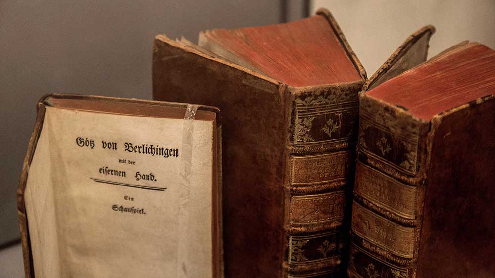 Das Museum "Casa di Goethe" in Rom zeigt diese historische Ausgabe des "Götz von Berlichingen"