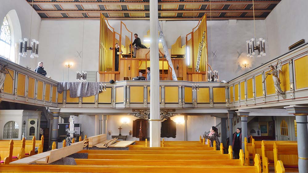 In der Osteroder Marktkirche laufen die Vorbereitungen für den Einbau der neuen Orgel.