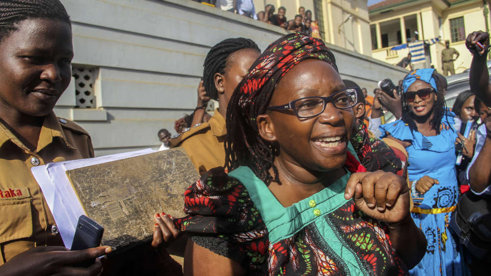 LGBT-Aktivistin Stella Nyanzi wurde im vergangenen April verhaftet, nachdem sie den Präsidenten kritisiert hatte (Archivbild)