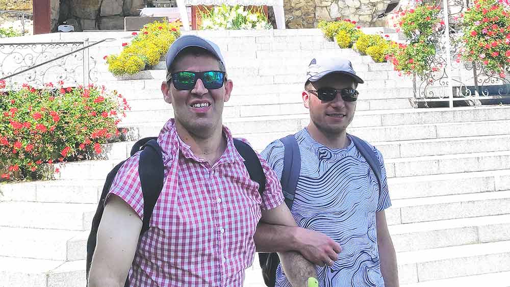 Pilgerwanderung mit einem Freund zum Sankt-Anna-Berg in Opole am 15. August 2023.