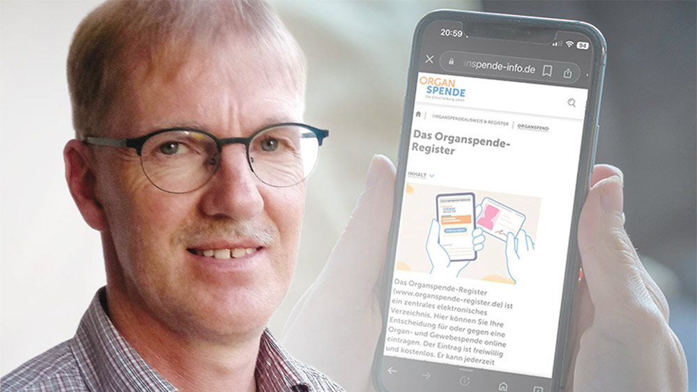Pfarrer Jens Peter Erichsen lebt seit 26 Jahren mit einer transplantierten Niere. Er begrüßt das neue Online-Organspenderegister.
