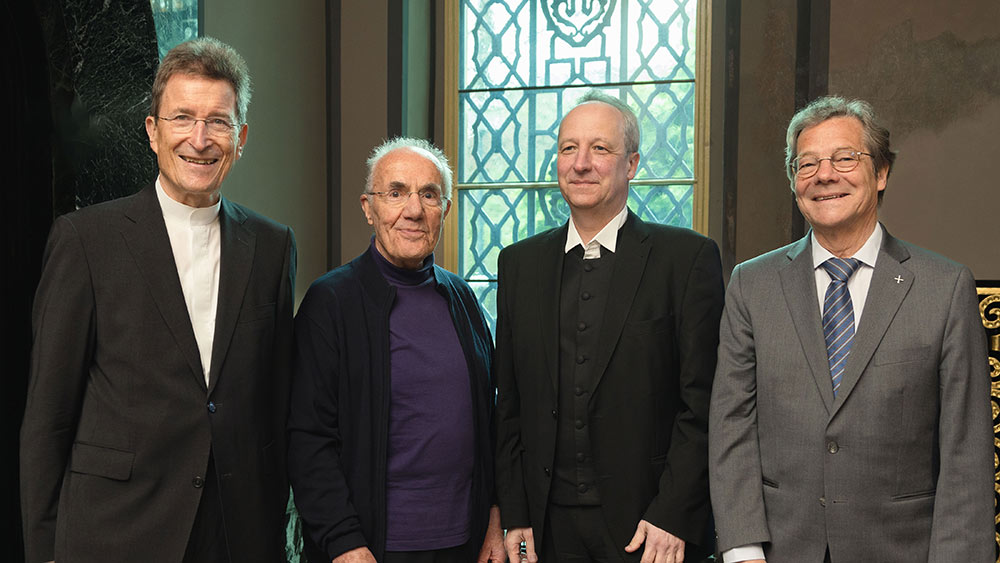 Die vier Bischöfe der EKBO: Wolfgang Huber, Klaus Wollenweber, Christian Stäblein und Markus Dröge.