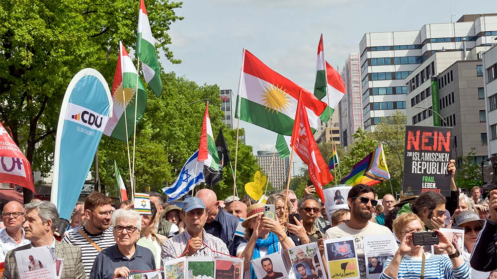 Zu der Kundgebung auf dem Steindamm in St. Georg hatte ein Bündnis aufgerufen