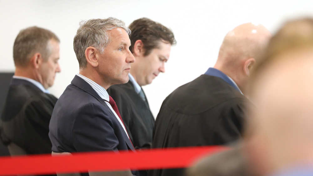 Prozess gegen Thüringens AfD-Landeschef Björn Höcke am Landgericht Halle