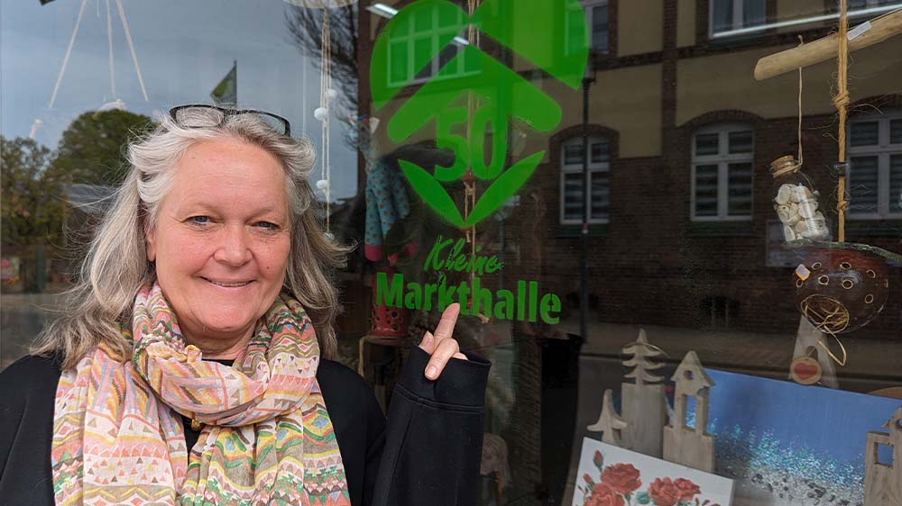 Claudia Hollm, die Geschäftsgründerin der Markthalle 50