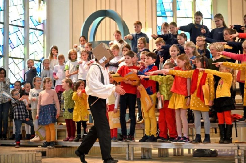 Beim ersten Kinderchortag der Nordkirche hatten alle viel Spaß