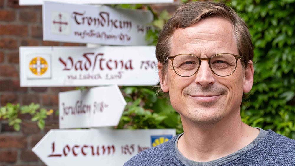 Frank Karpa ist neuer Pilgerpastor der Nordkirche und Leiter des Pilgerzentrums im Norden an der Hauptkirche St. Jacobi in Hamburg