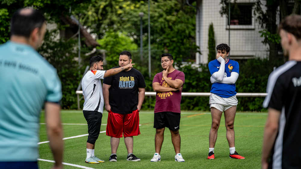 Training beim Fußballclub FC Ente Bagdad in Mainz-Bretzenheim