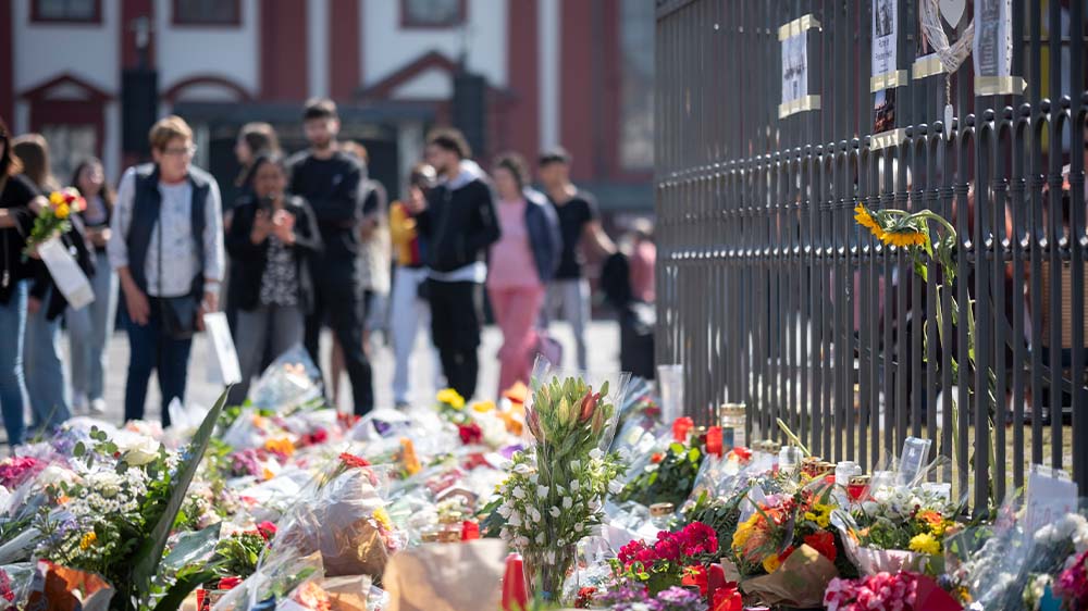 Mit einer Kundgebung und einem interreligiösen Friedensgebet wurde seiner auf dem Marktplatz in Mannheim gedacht