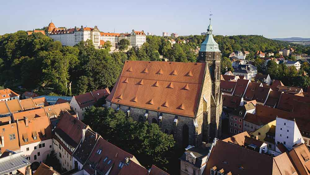Die Marienkirche von Pirna beteiligt sich an Aktionen gegen die AfD
