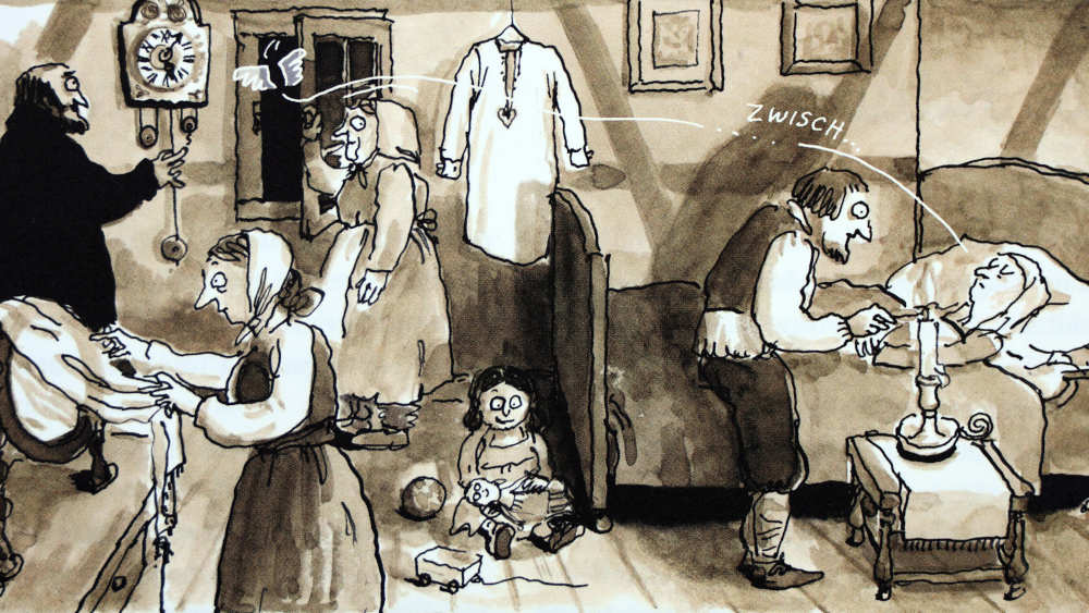 Früher hat es viele Rituale gegeben, die dabei geholfen haben, mit dem Tod eines Familienmitgliedes umzugehen. So wurde beispielsweise der Spiegel zugehängt und ein Sterbe- oder Totenlicht wurde angezündet und nicht gelöscht, bis der oder die Verstorbene beerdigt war. Kinder waren oft mittendrin im Geschehen. Dafür wirbt das Buch "Radieschen von unten" für Kinder ab acht Jahre, das 2023 erschienen ist.