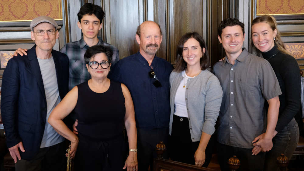 Die Nachfahren des ehemaligen tschechischen Fussballstars Pavel Mahrer aus den USA bei ihrem Besuch in Prag, Tschechische Republik
