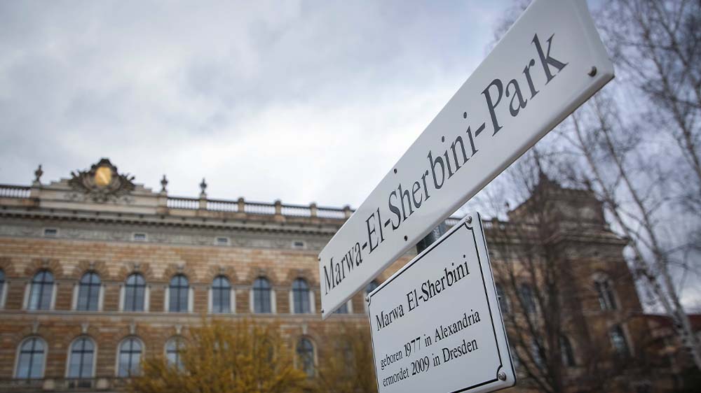Der Marwa-El-Sherbini-Park in Dresden. Die Tat schockiert bis heute