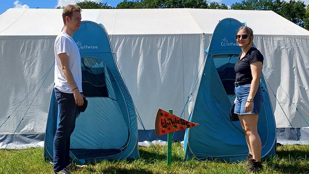 Die mobilen Duschkabinen des Kirchenkreises Burgwedel-Langenhagen
