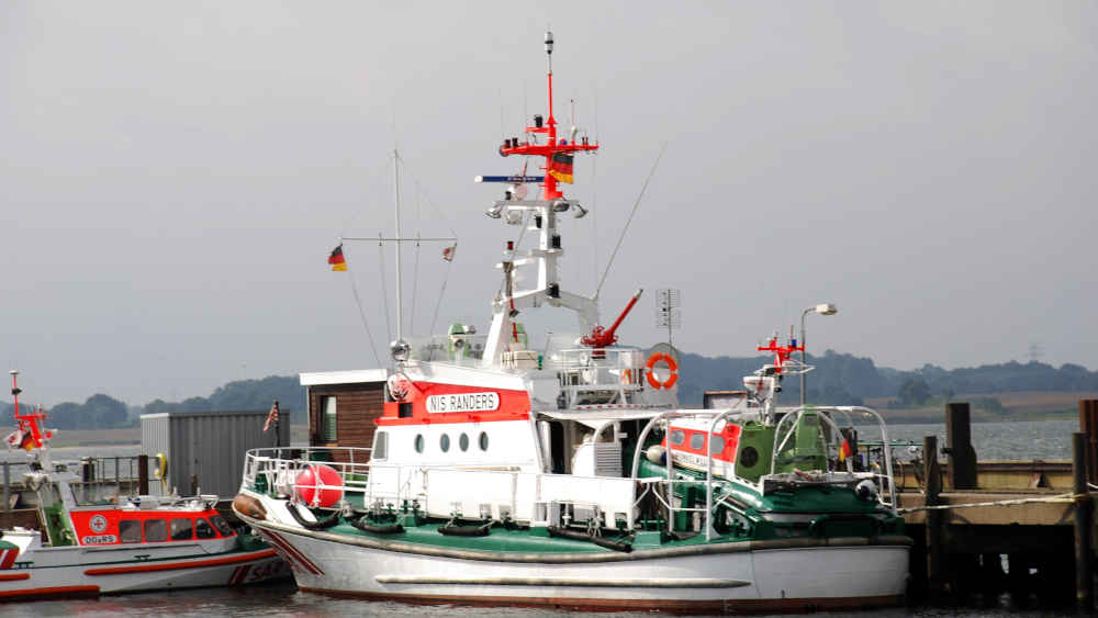 Der alte Seenotrettungskreuzer "Nis Randers" im Hafen von Maasholm an der Schlei (Archivbild)