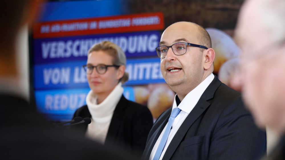 Der bayerische AfD-Landesvorsitzende Stephan Protschka mit Co-Vorsitzende Alice Weidel