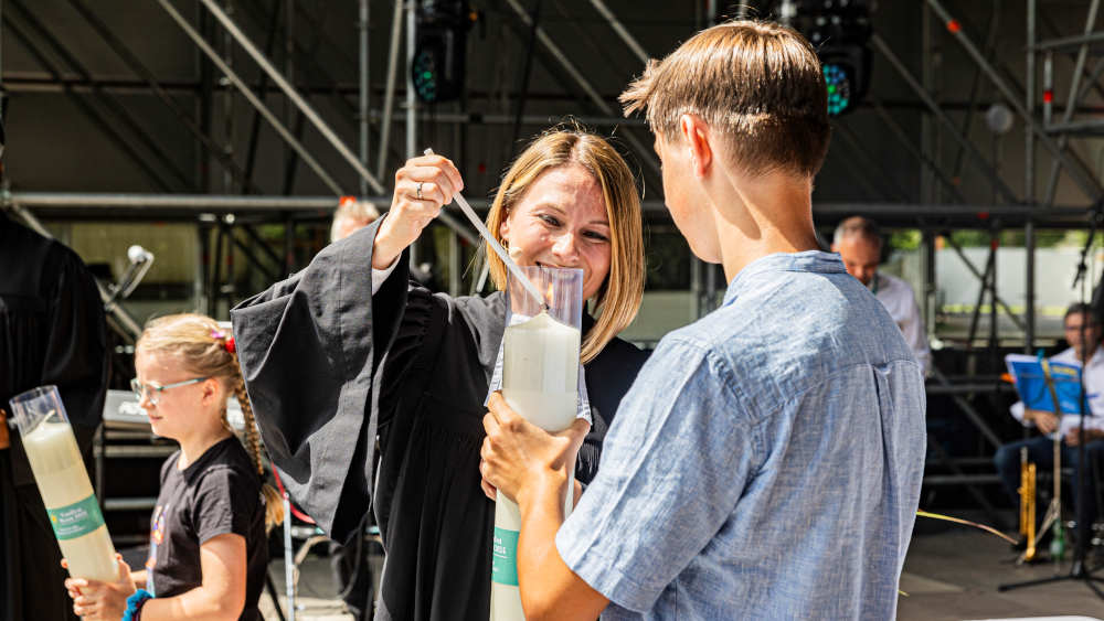 Das Tauffest in Bonn stand unter dem Motto "Dich hat der Himmel geschickt"