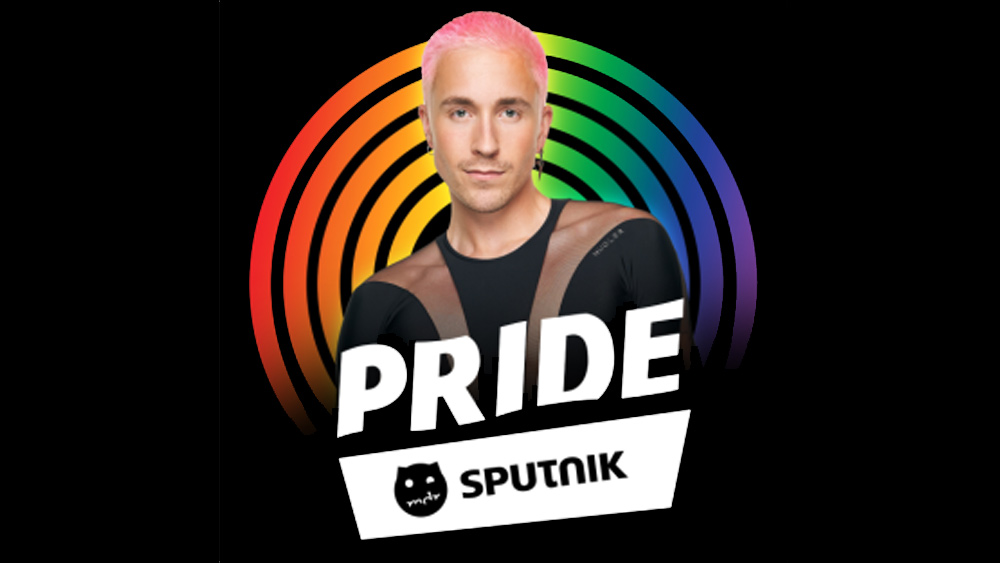 Robin Solf, Moderator und queerer Aktivist, auf dem Titelbild des „Sputnik Pride“-Podcasts