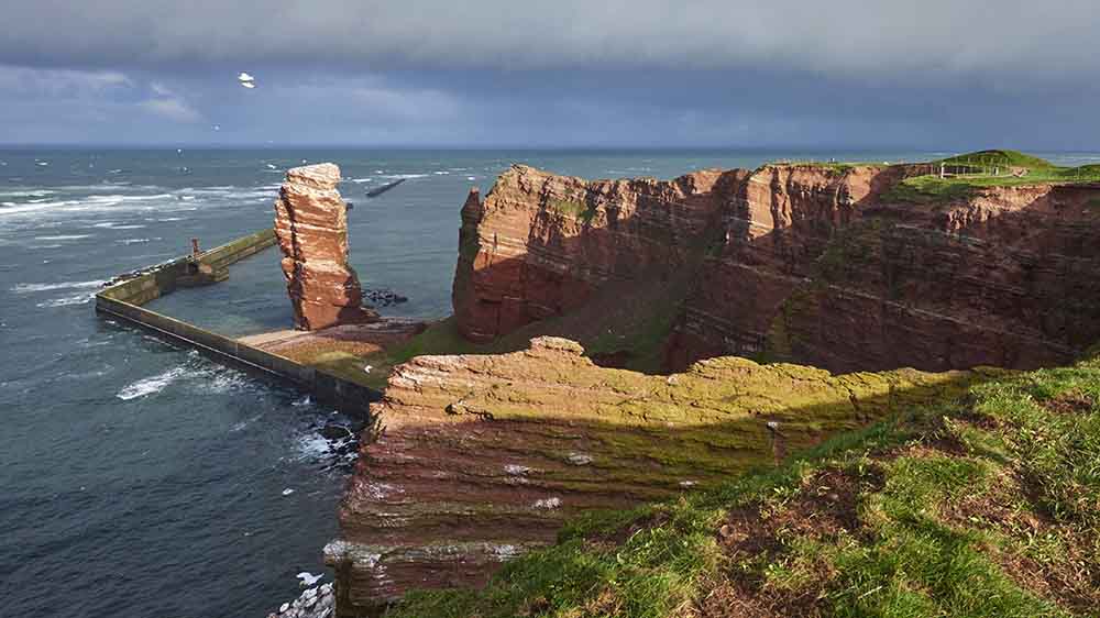 Regenwolken sieht man auf Helgoland öfter