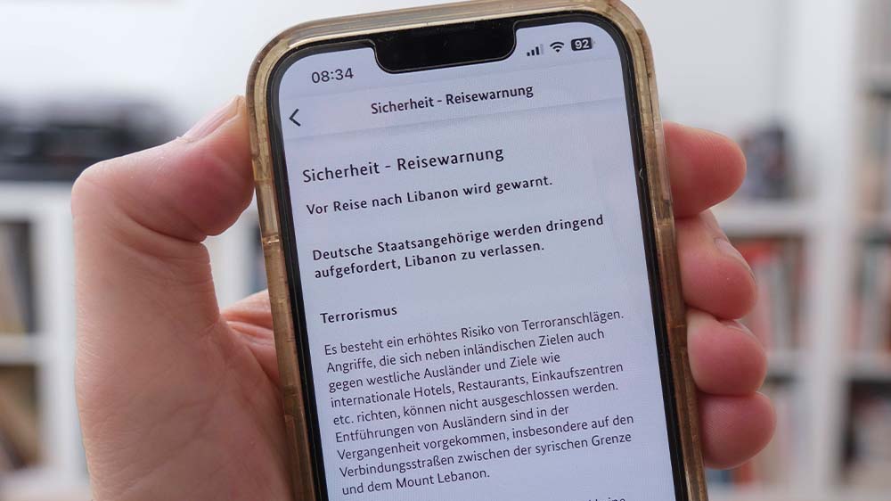 Das Auswärtige Amt warnt vor der Gefahr im Libanon