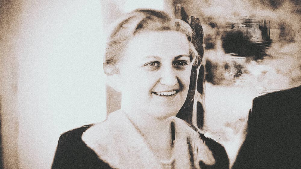 Magda Goebbels zu Besuch bei Adolf Hitler auf dem Kehlstein.