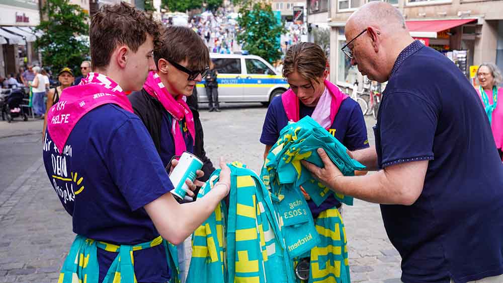 Auch der Kirchentag 2023 in Nürnberg konnte auf viele Helfer zählen