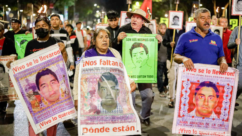 Demonstration im Mexiko zum Verschwinden von 43 Studenten aus Ayotzinapa