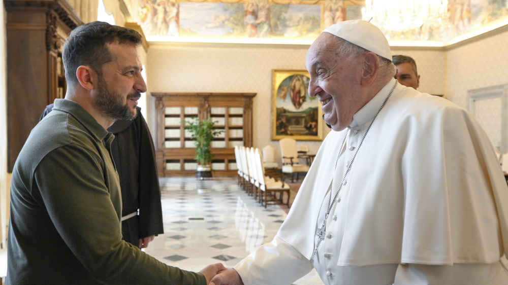 Image - Selenskyj führt Gespräche mit Papst Franziskus im Vatikan