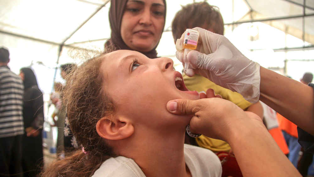 Palästinensische Kinder erhalten erneut Polio-Impfung im Gaza-Streifen