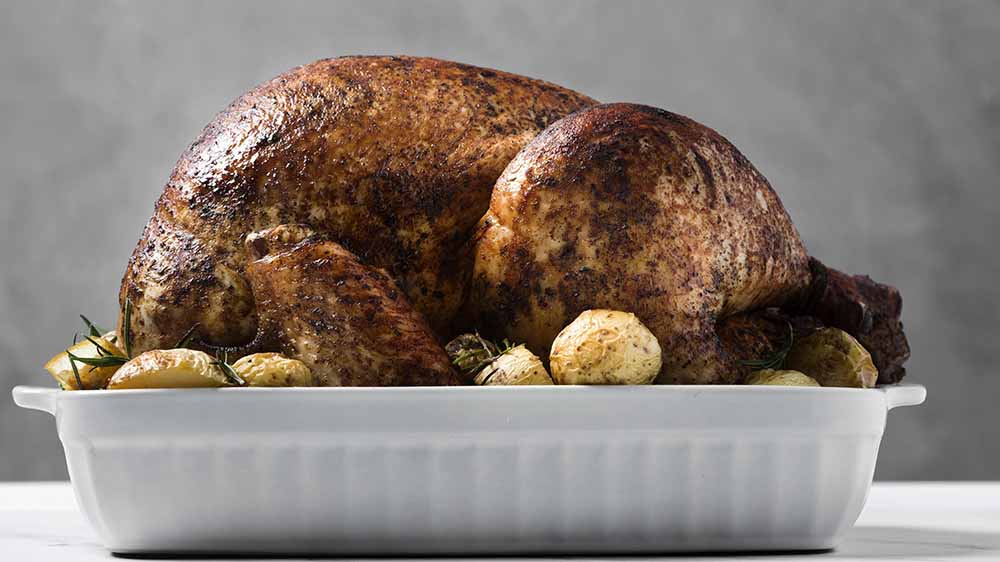 Ein gegrillter Truthahn gehört an Thanksgiving in den USA dazu