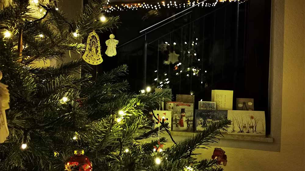 Ein geschmückter Baum gehört für Anja schon früh ins Wohnzimmer!