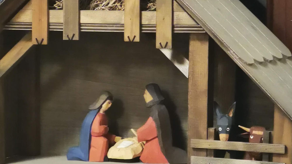 Auch eine Krippe darf bei Anja und ihrer Familie in der Adventszeit nicht fehlen