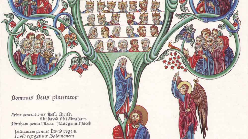 Der Stammbaum Jesu in einer Darstellung aus dem 12. Jahrhundert
