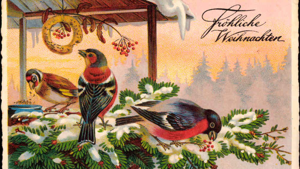 Traditionelle Weihnachtskarte "Fröhliche Weihnachten"