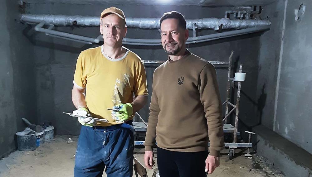 Ein Bunker in Cherson wird ausgebaut für Klassenräume und Übernachtungsmöglichkeiten