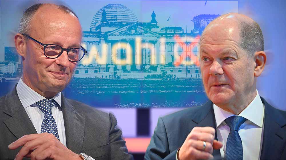 Vor der Bundestagswahl treffen Friedrich Merz und Olaf Scholz in mehreren TV-Debatten aufeinander