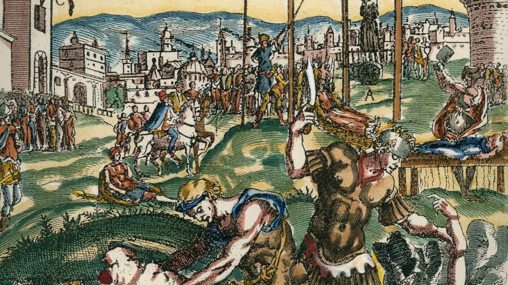 Wiedertäuferreich in Münster 1535/36: "Massenabschlachtung der überwundenen Wiedertäufer"