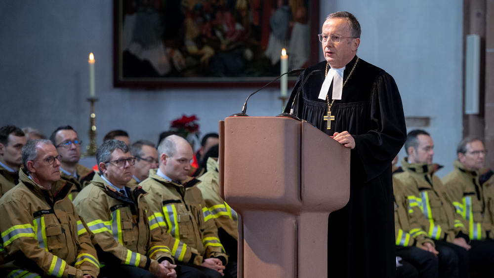 Bayerns Landesbischof Christian Kopp sprach während der Gedenkfeier
