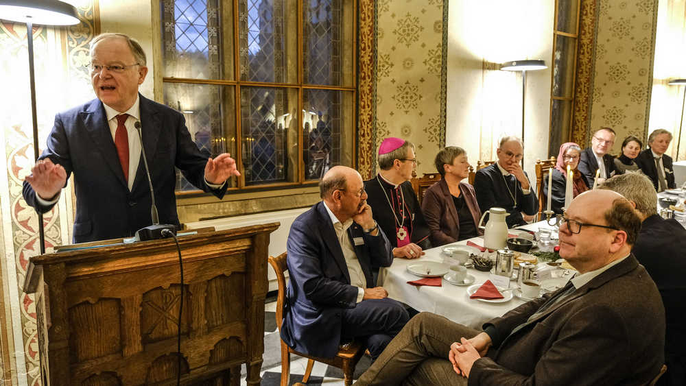 Ministerpräsident Stephan Weil sprach beim Epiphaniasempfang der Landeskirche Hannovers im Kloster Loccum.